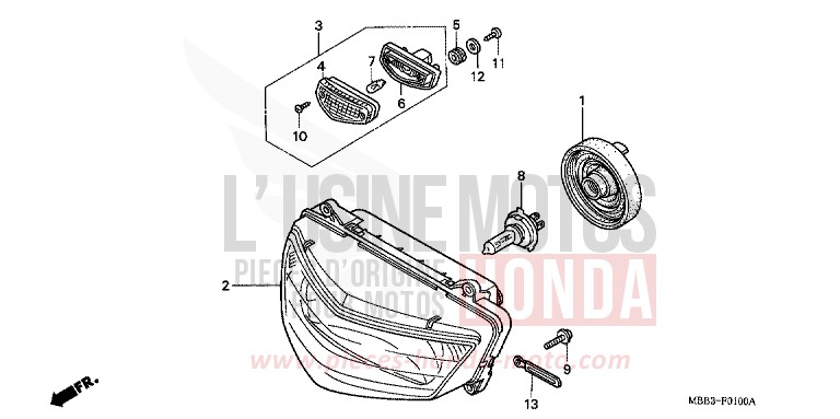 PROJECTEUR de VTR "FireStorm" ITALIAN RED (R157) de 1998